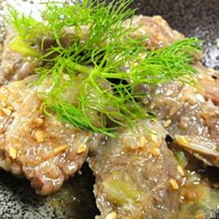 牛カルビの塩ダレ焼き